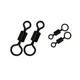 Conectores giratorios carpa con snap Circle y ojo grande negro mate - imagen 5