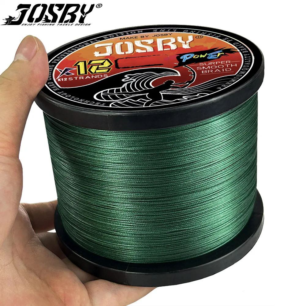 JOSBY 12 Hebras Línea Trenzada Pesca Agua Dulce Salada