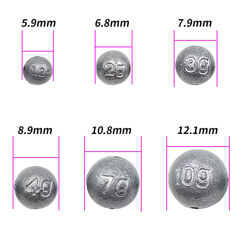 Plomo cannonball round para lubina, trucha y carpa - imagen 4