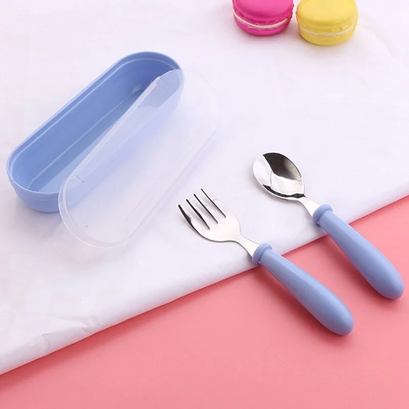 3 Piezas Cucharas Tenedores Bebé Acero Inoxidable Pack Infantil - imagen 3