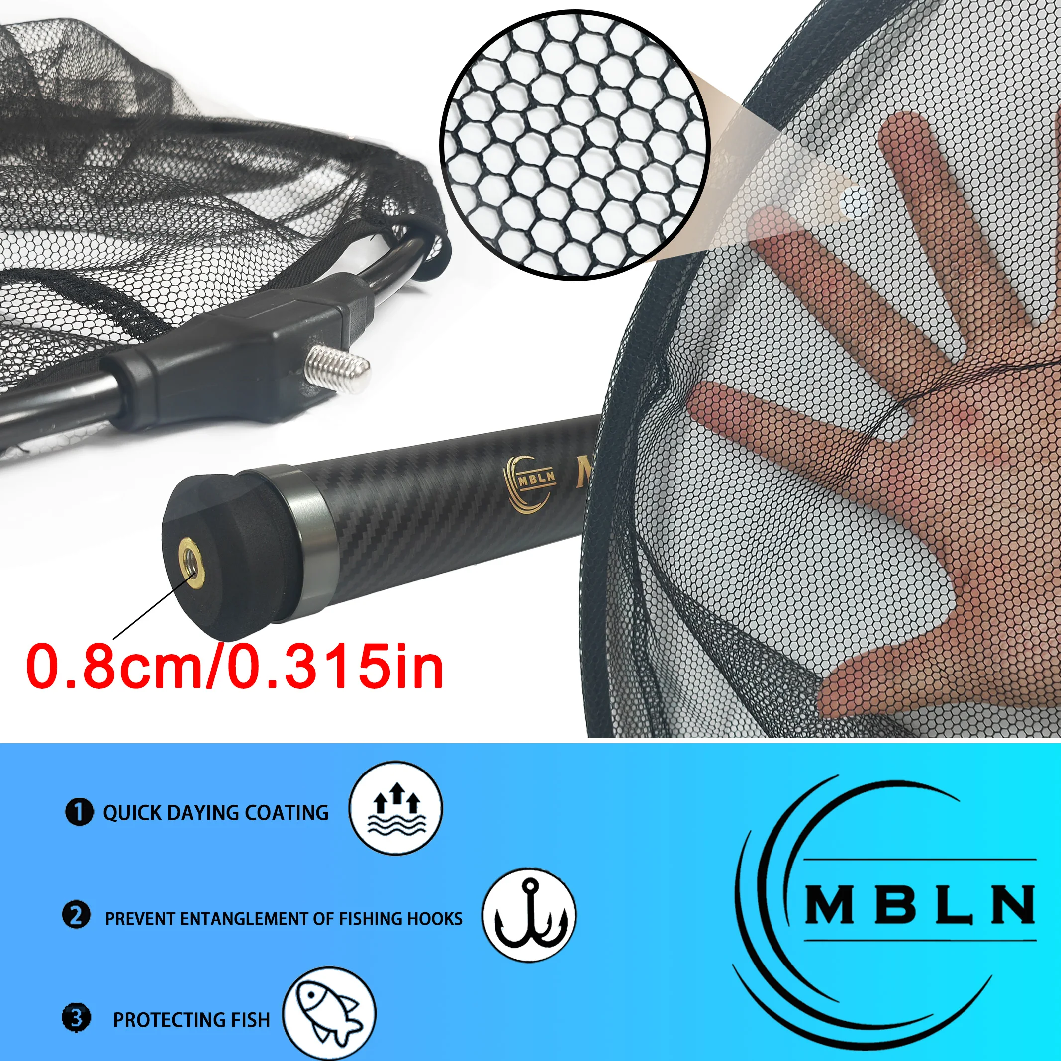 MBLN Sacadera telescópica de carbono para rockfishing de 6,4 m - imagen 4