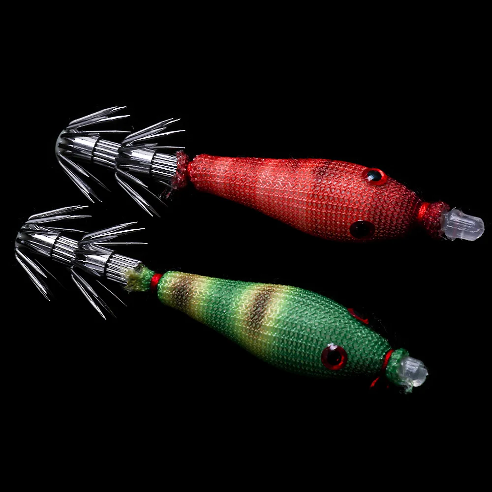 Señuelos blandos de calamar luminosos con doble capa para pesca marina - imagen 3