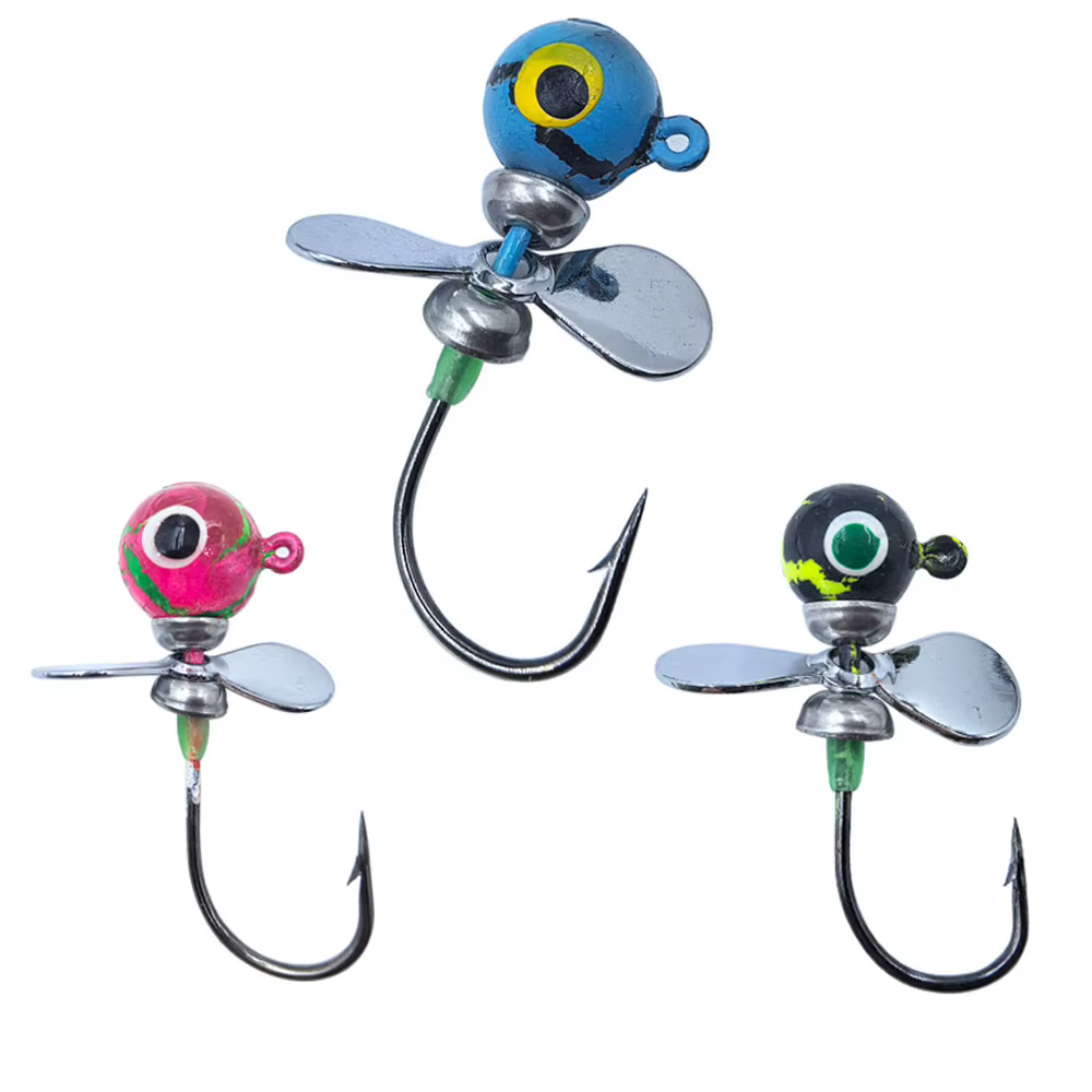 Jig con cuchilla giratoria y hélice para lubina | Señuelo spinning