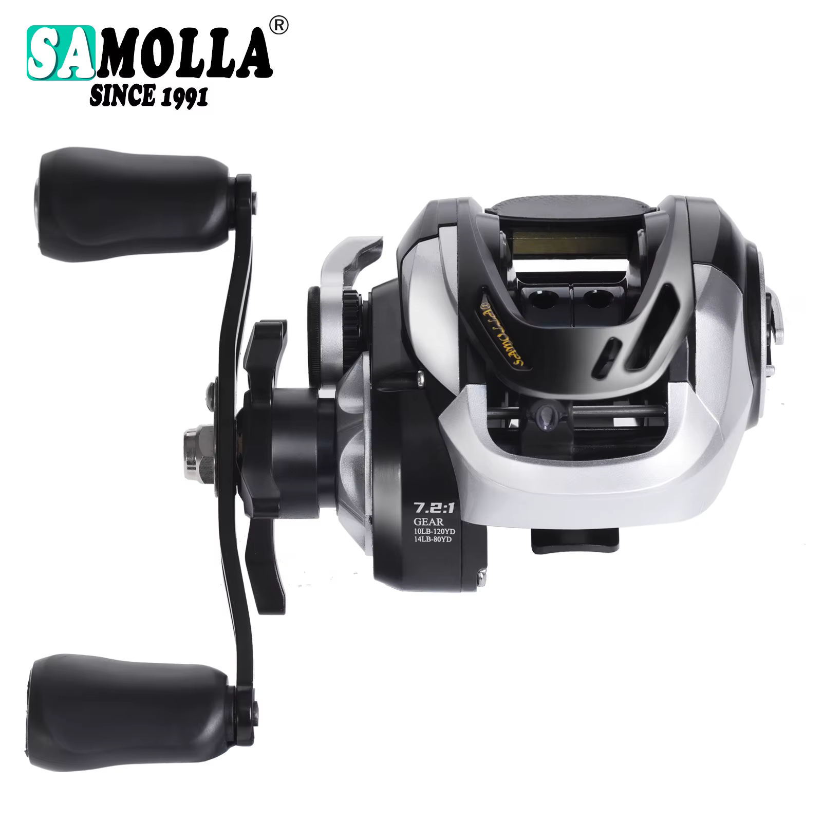 Carrete Baitcasting SAMOLLA freno magnético centrífugo agua salada - imagen 4