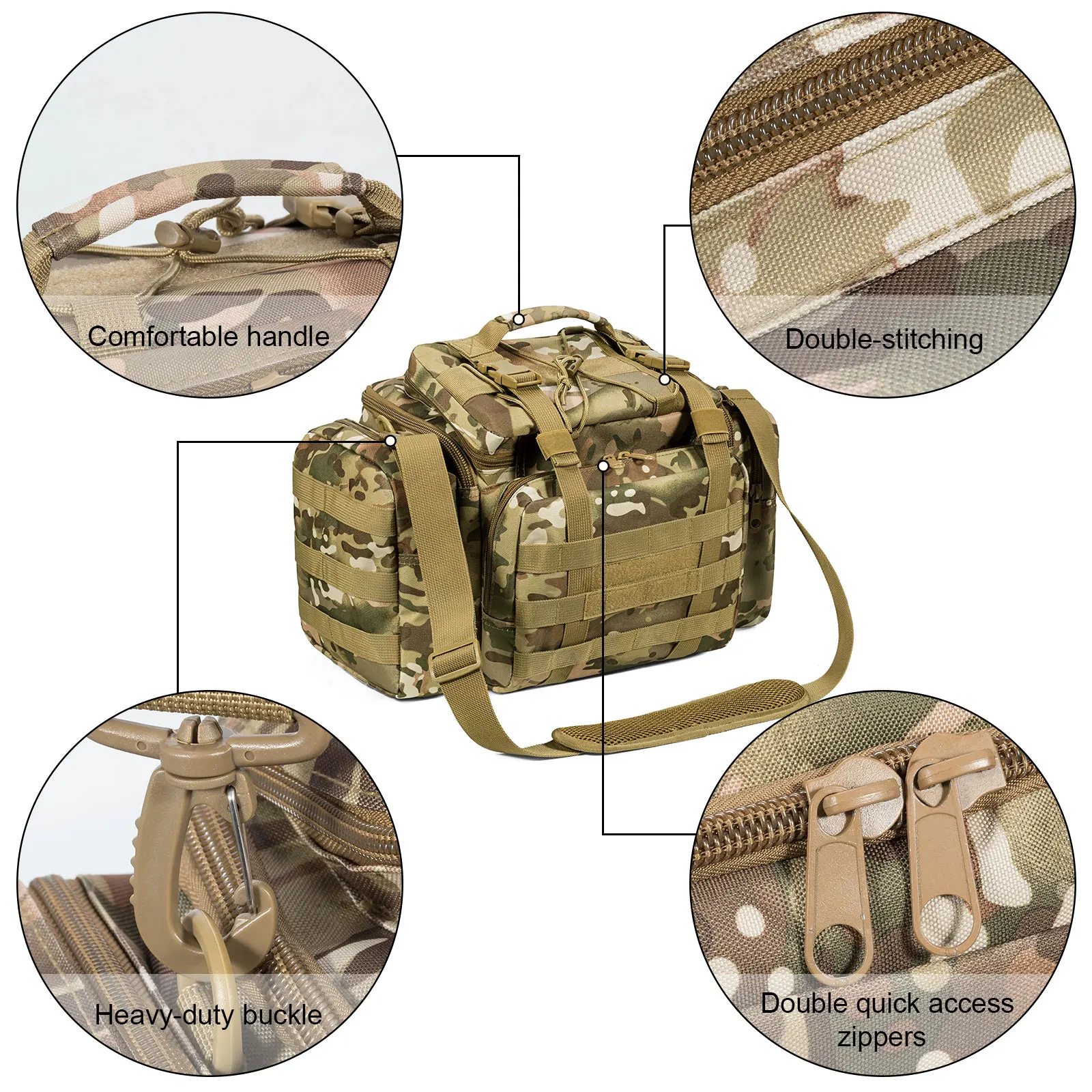 Bolso de pesca multifuncional alta capacidad hombro y cintura - imagen 2
