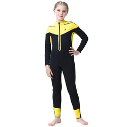 Traje de neopreno infantil Anti-UV manga larga una pieza