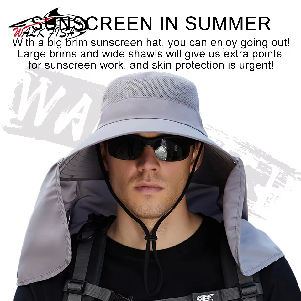 Gorra de pesca WALK FISH con protección solar y visera facial - imagen 2