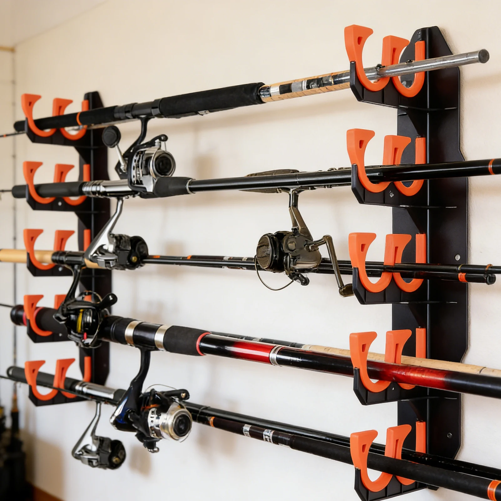 Soporte para cañas de pescar en pared: estante antideslizante duradero - imagen 4