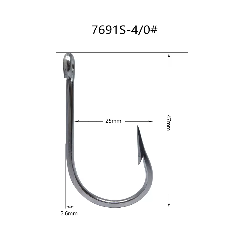 DORISEA 7691S Anzuelos de pesca para aguas profundas acero inoxidable