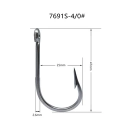 DORISEA 7691S Anzuelos de pesca para aguas profundas acero inoxidable