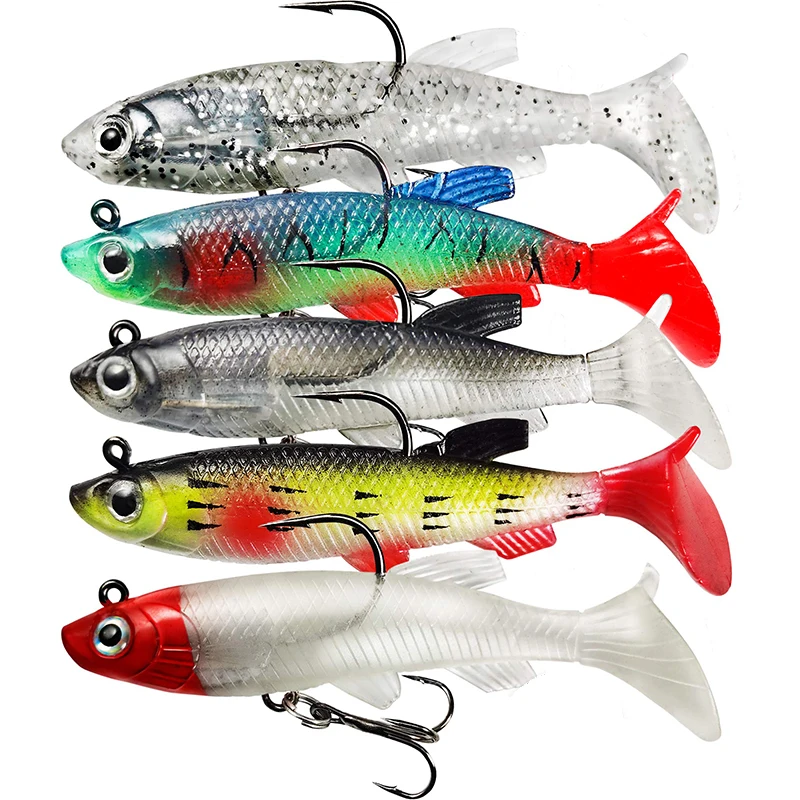 Señuelos con anzuelos para vinilo blando y aparejos de pesca - imagen 5