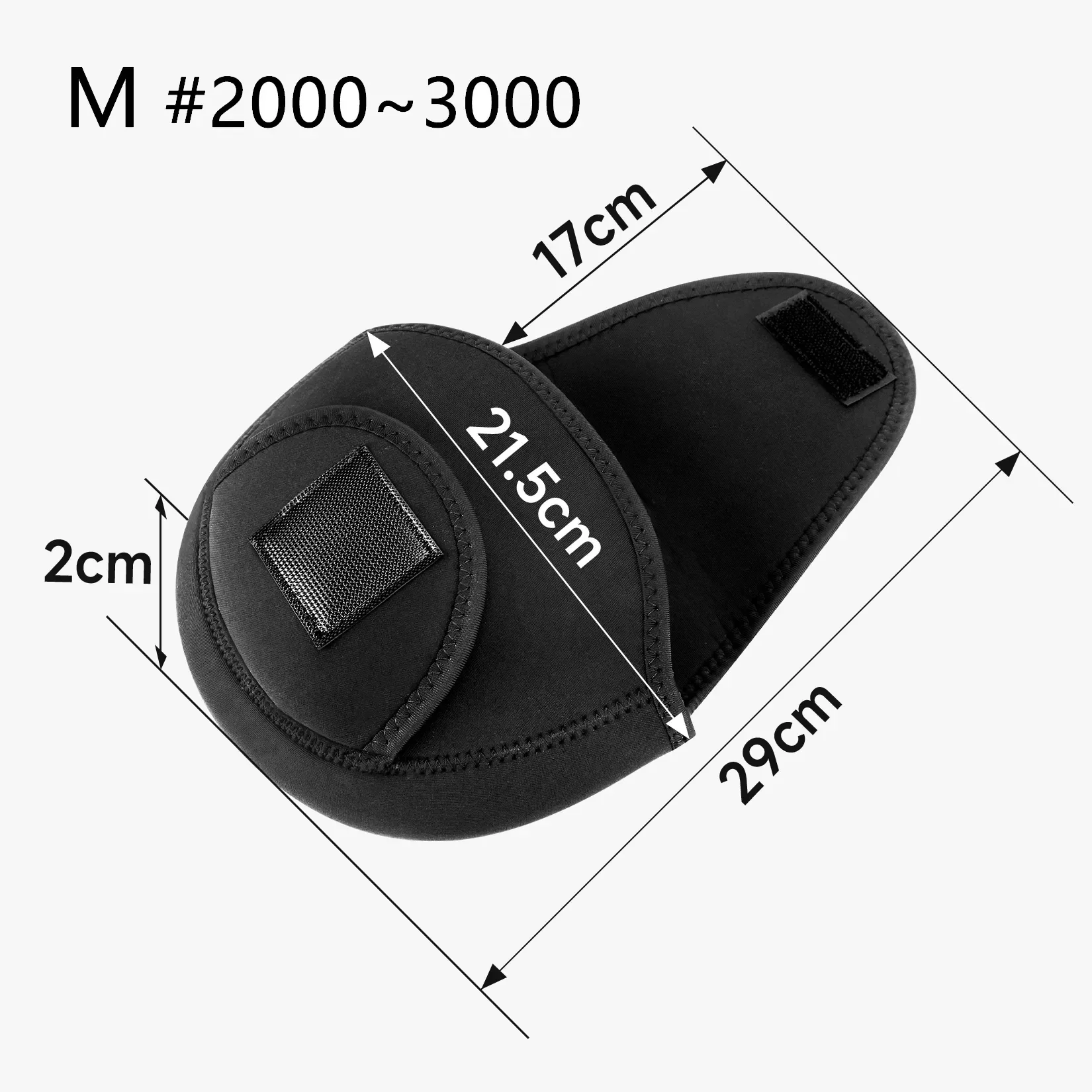 Funda protectora caña y carrete EVA negra SANLIKE con Velcro - imagen 2