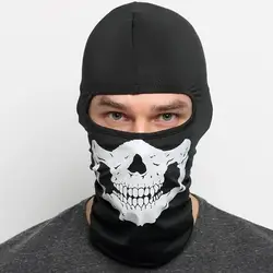 Mascarilla térmica facial de poliéster con calavera fantasma