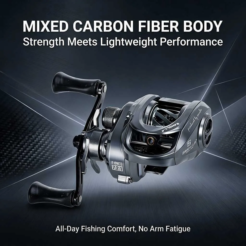 SAMOLLA Nieuwe carrete baitcasting ultraligero para agua salada - imagen 3