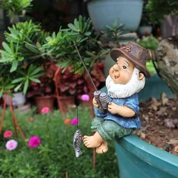 Figura decorativa gnomo pescador de jardín – Resina para exterior
