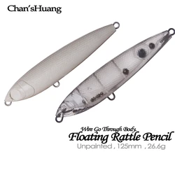 Chan’sHuang Señuelo sin pintar con sonajero y alambre pasante