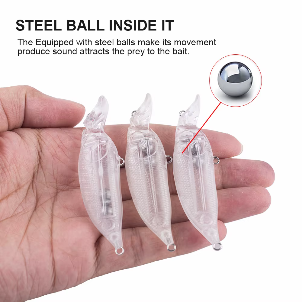 Wobblers flotantes en blanco Hanlin – Señuelo duro para personalizar - imagen 3