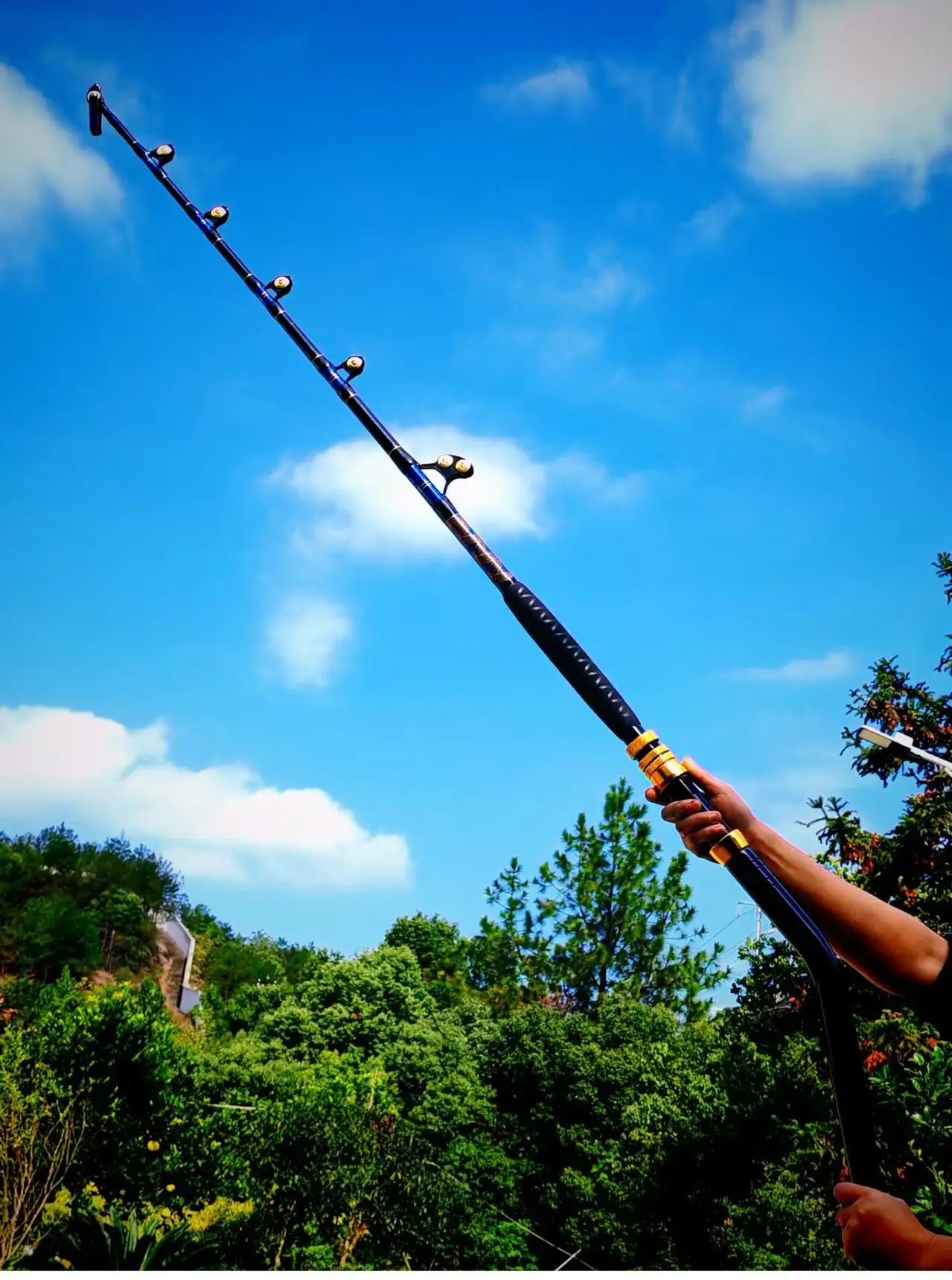 Caña de pesca para pesca de arrastre en alta mar