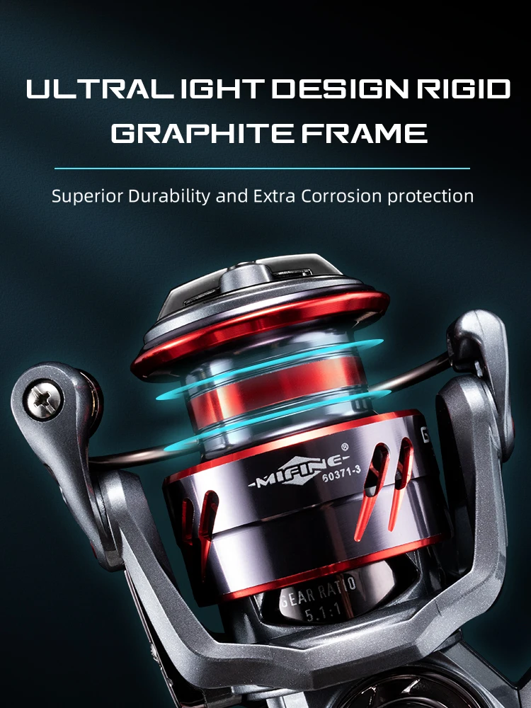 Carretes giratorios ultraligeros MIFINE GREEK con bobina de repuesto - imagen 4