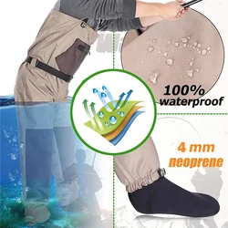Goture Vadeador transpirable con pie de neopreno para pesca a mosca