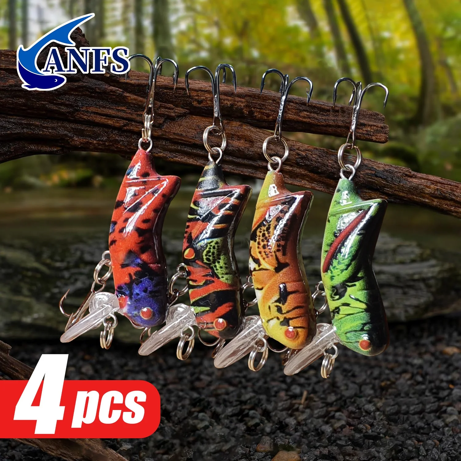 ANFS Kit de señuelos realistas para pesca en agua dulce y salada - imagen 2