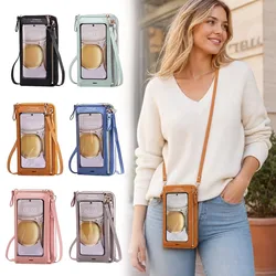 Bolso de teléfono con pantalla táctil RFID antirrobo PU