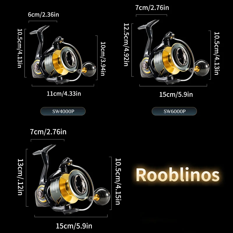 Rooblinos SW Carrete Surf Casting – Ultraligero fibra carbono - imagen 5