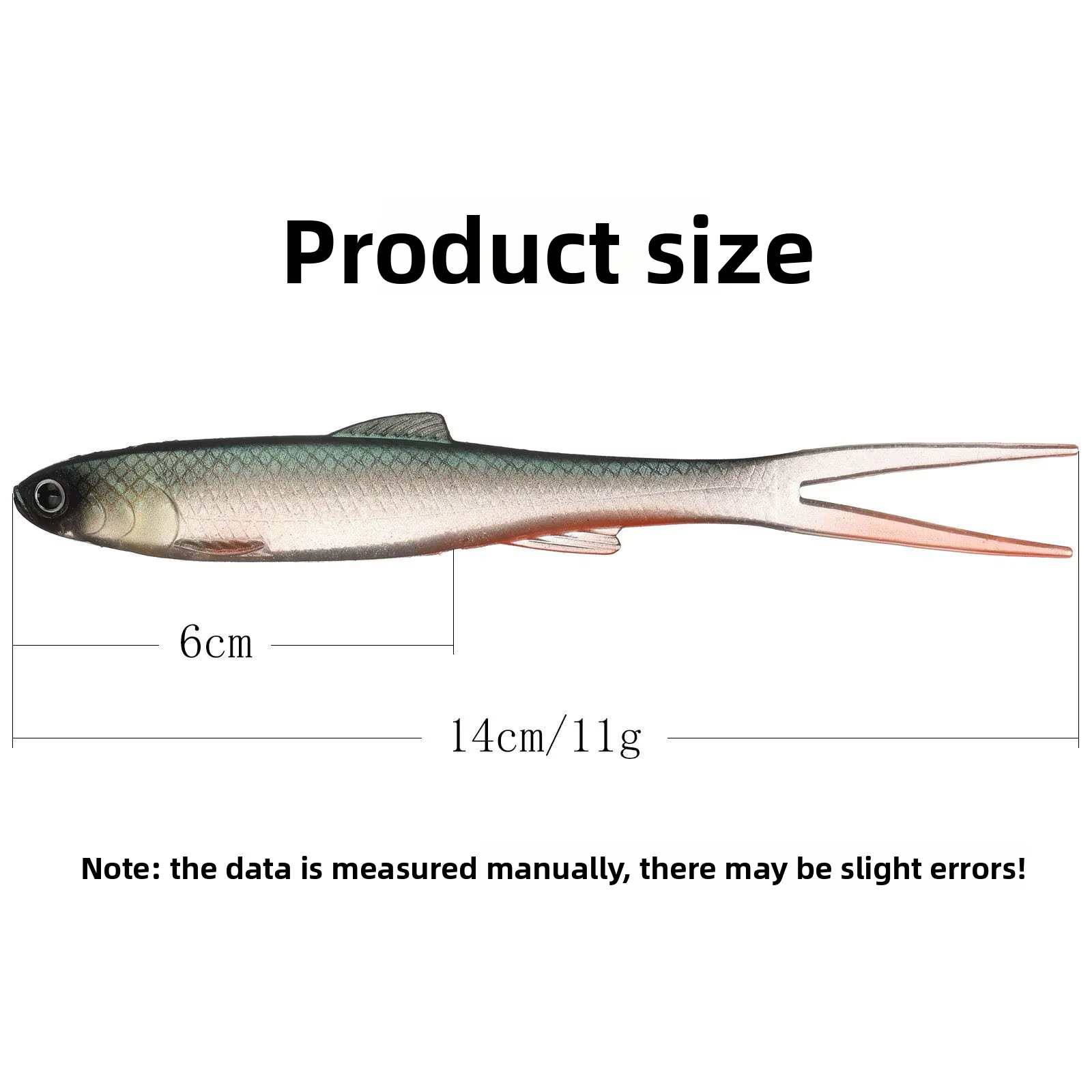 Vinilo Split Tail Forked Fish MUKUN – Señuelo para atún biónico - imagen 2