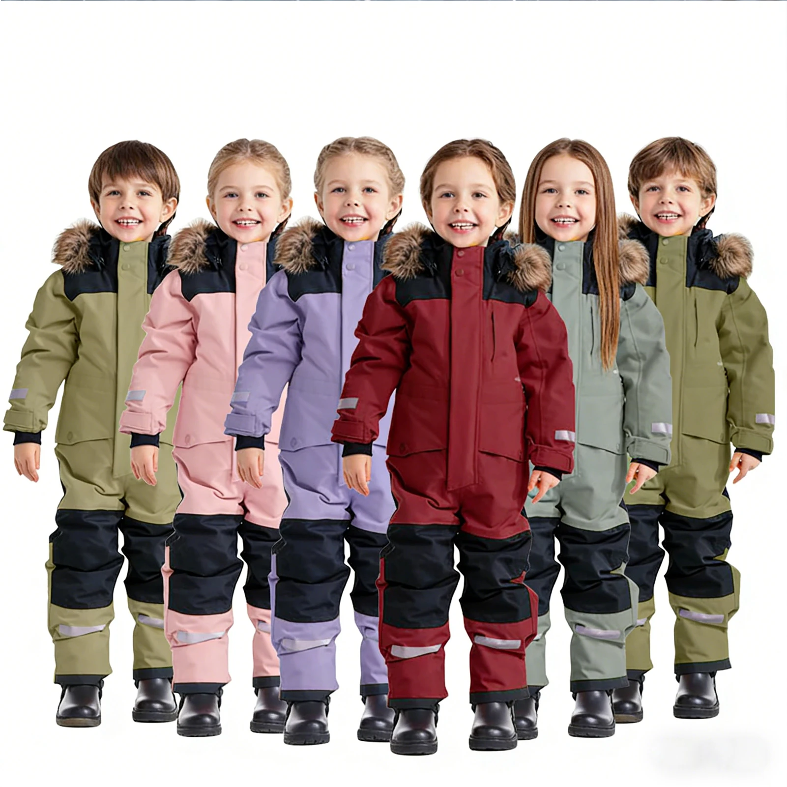 Traje de snowboard infantil resistente al viento y cálido