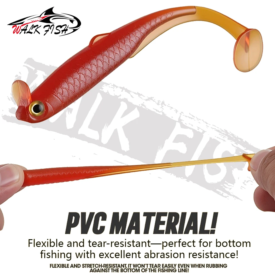 WALK FISH Señuelos blandos Swimbait con cola en T para jigging - imagen 2