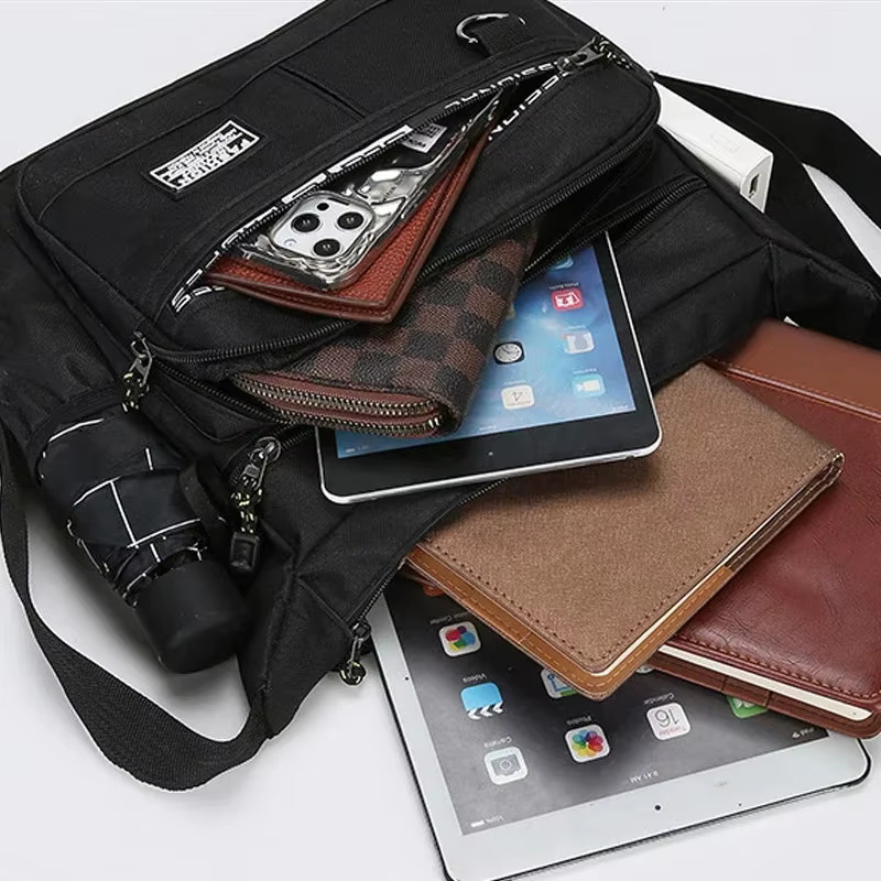 SHIQIAN bolso cruzado hombre gran capacidad múltiples bolsillos moda - imagen 2
