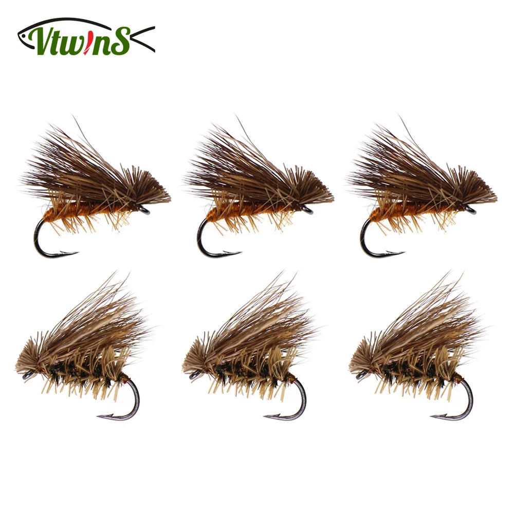 Mosca seca Caddis Vtwins de pelo de alce artificial – Cebo flotante - imagen 3