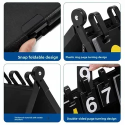 Marcador Digital de Mesa de 4 Dígitos, Resistente al Agua, para Uso en Múltiples Deportes, Diseño de Hojas Abatibles, para Competencias