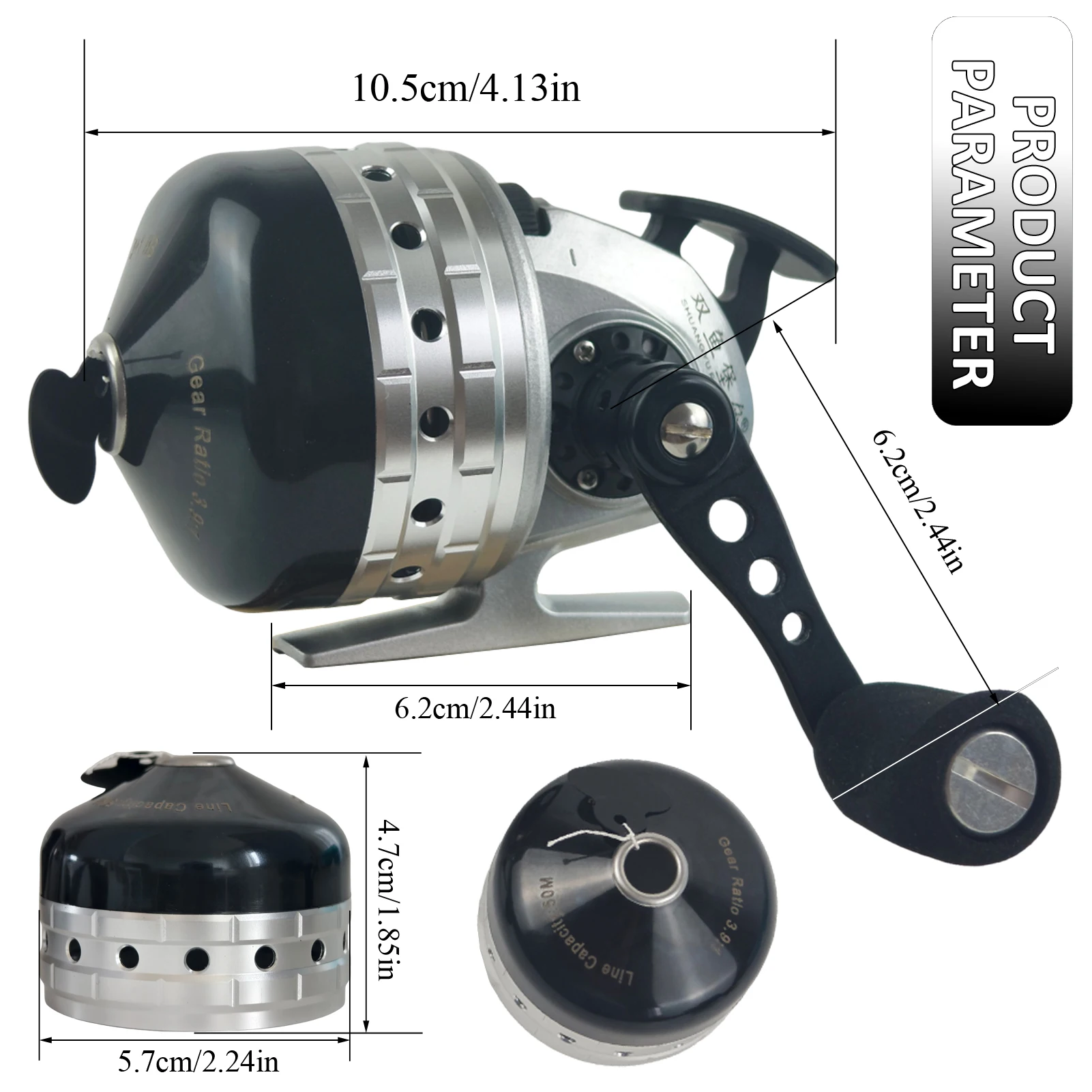 Carrete spincast cerrado FREE FISHER Slingshot Bow con arc - imagen 3