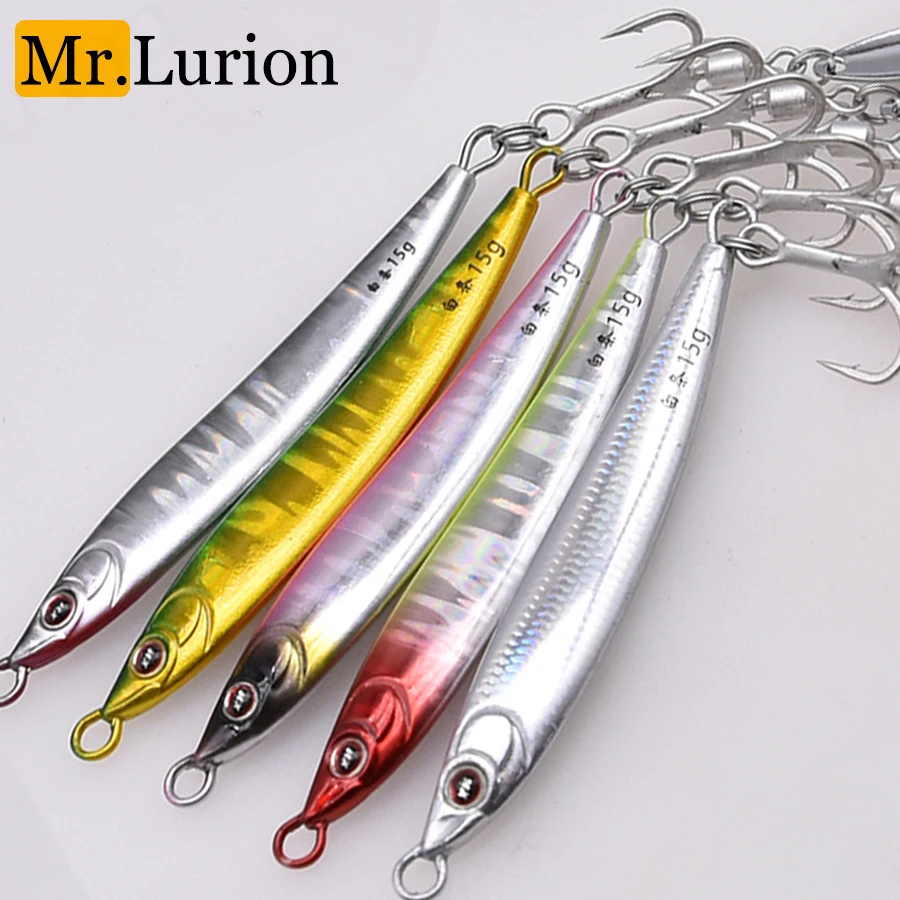 Señuelo jigging Mrlurion de metal, hundimiento rápido, cara 3D - imagen 5