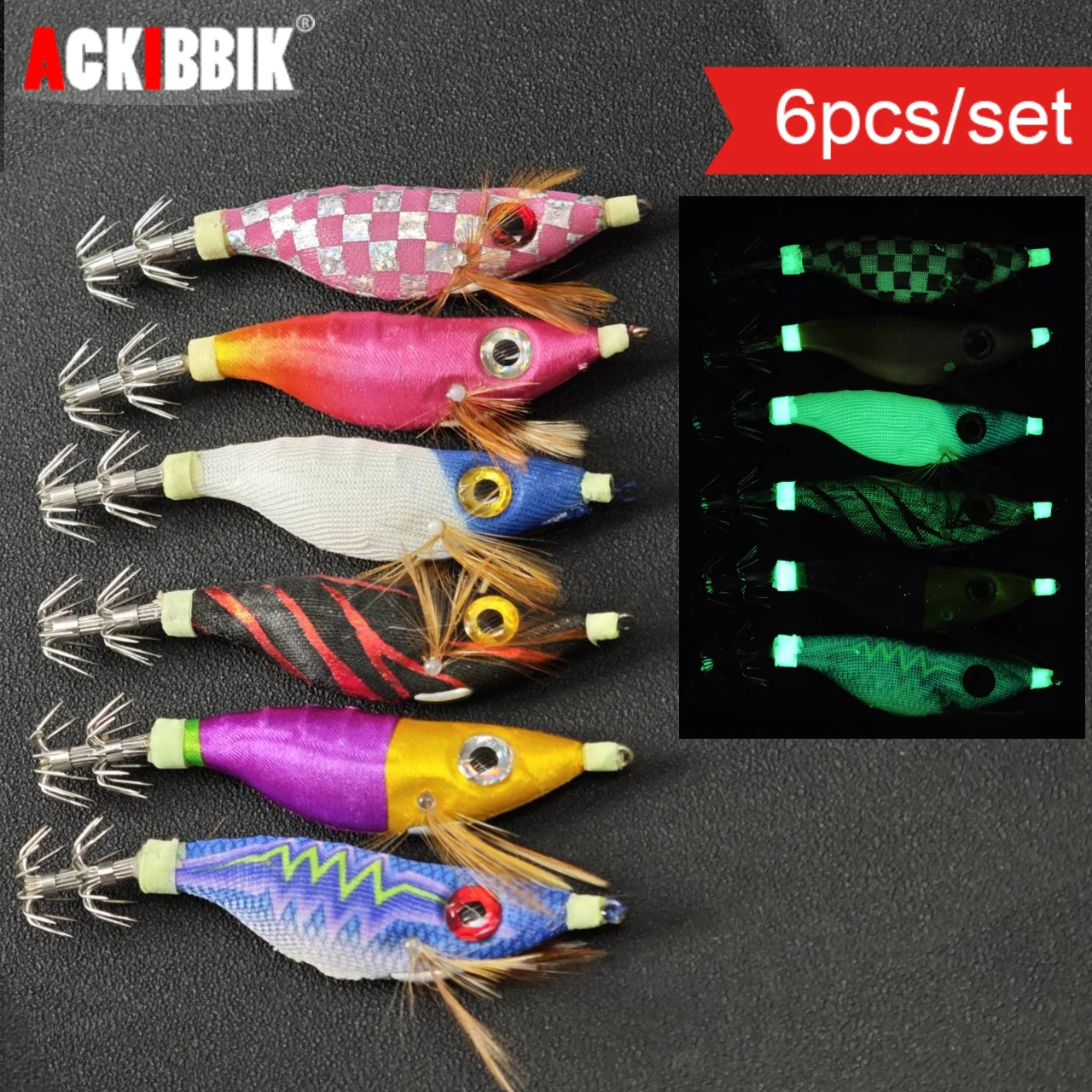 Jigs de calamar luminosos para pesca con vinilo: camarón y cangrejo - imagen 4