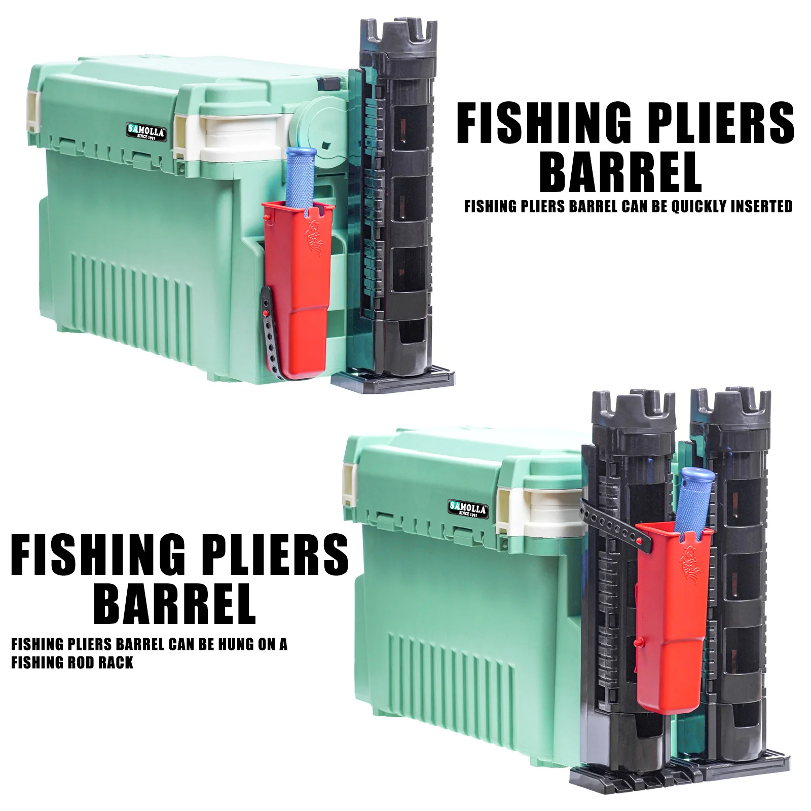 Caja de pesca con soporte caña y barril desmontable - imagen 2
