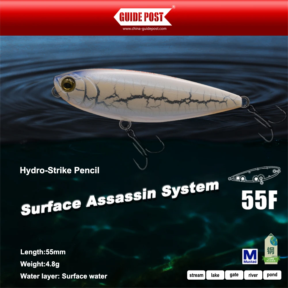 Señuelo Topwater zigzag para lubina – lápiz flotante fundición larga - imagen 3
