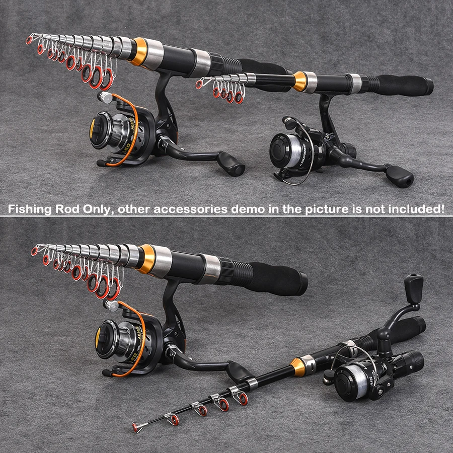 Caña telescópica portátil mini para pesca, corta y compacta - imagen 5