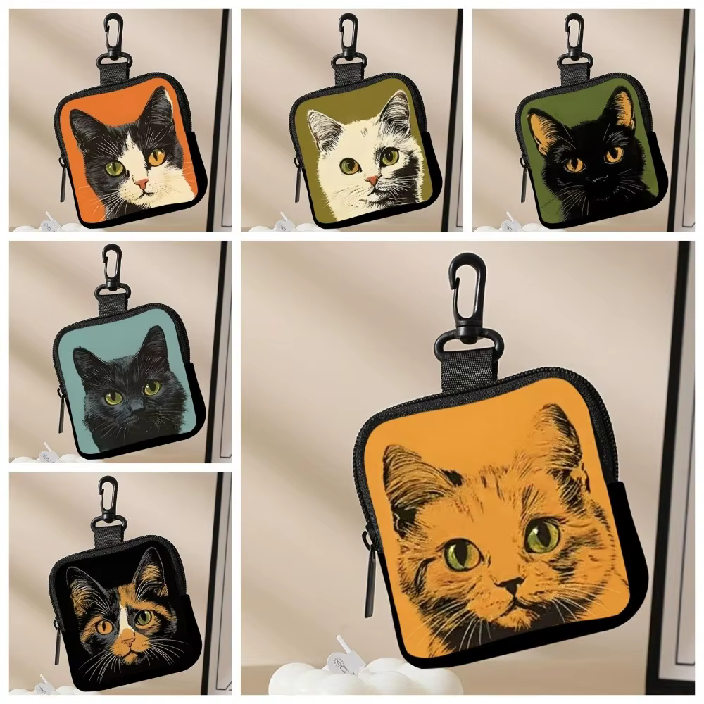 Monedero Mini con Diseño de Gato en PVC – Resistente al Agua y Portátil - imagen 5