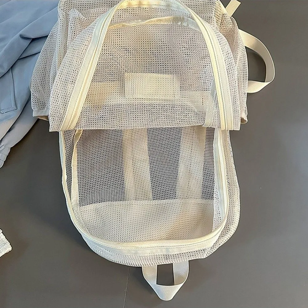 Mochila de malla transpirable con correas dobles y bolsillos - imagen 2