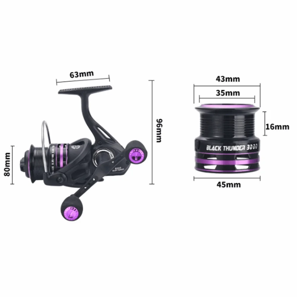 Carrete de Baitcasting metálico doble manivela con bobina baja - imagen 4