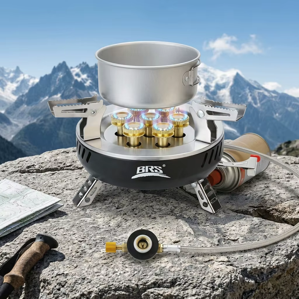 Estufa Gas Portátil Plegable Resistente al Viento – Aluminio