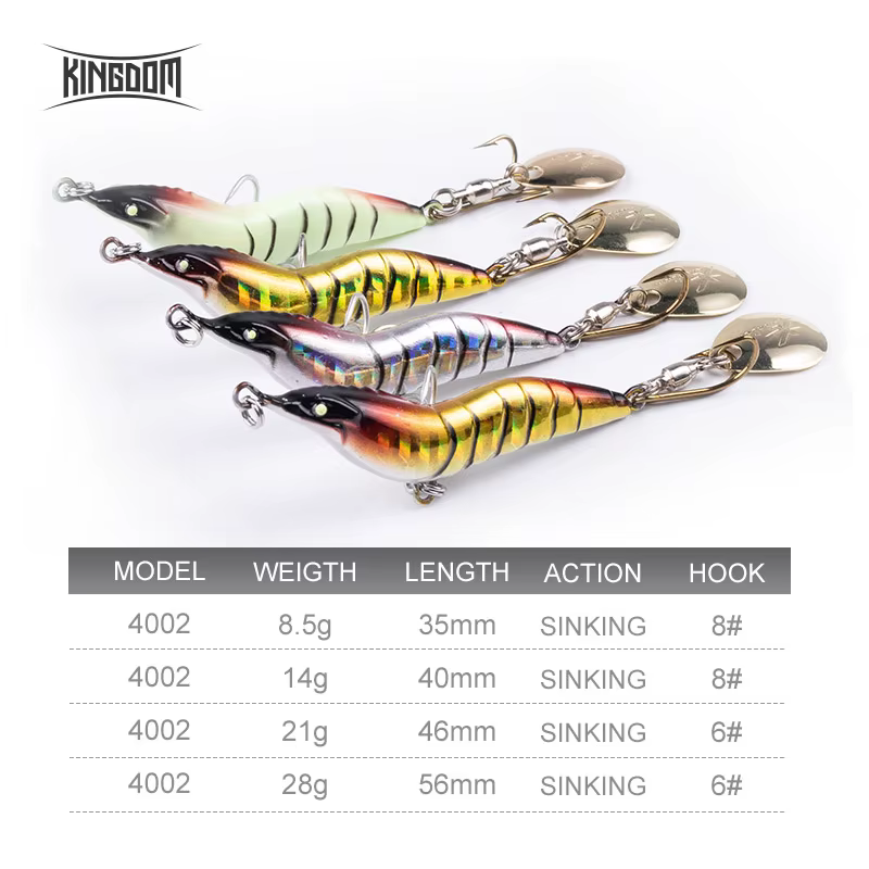 Kingdom Señuelo Jigging Camarón – Cebo Hundido con Cuchara para Lucio - imagen 3