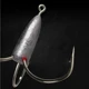 Anzuelos triples acero alto carbono con púas y cabeza jig plateada - imagen 3