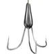 Anzuelos triples jig de acero alto carbono, plateados, para carpa