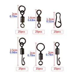 Hirisi Conectores Giratorios para Pesca con Vástago Largo – Carpa