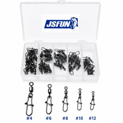 JSFUN Conector giratorio de acero inoxidable para señuelos de pesca