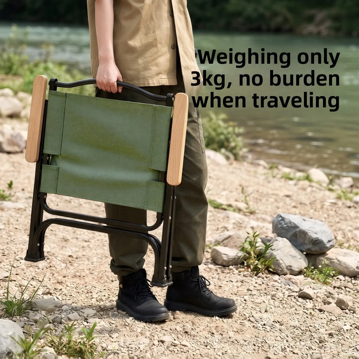 QAJTAO Silla de pesca plegable para camping y playa - imagen 4