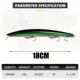 Minnow flotante Jerkbait de lanzamiento largo para lubina - imagen 5